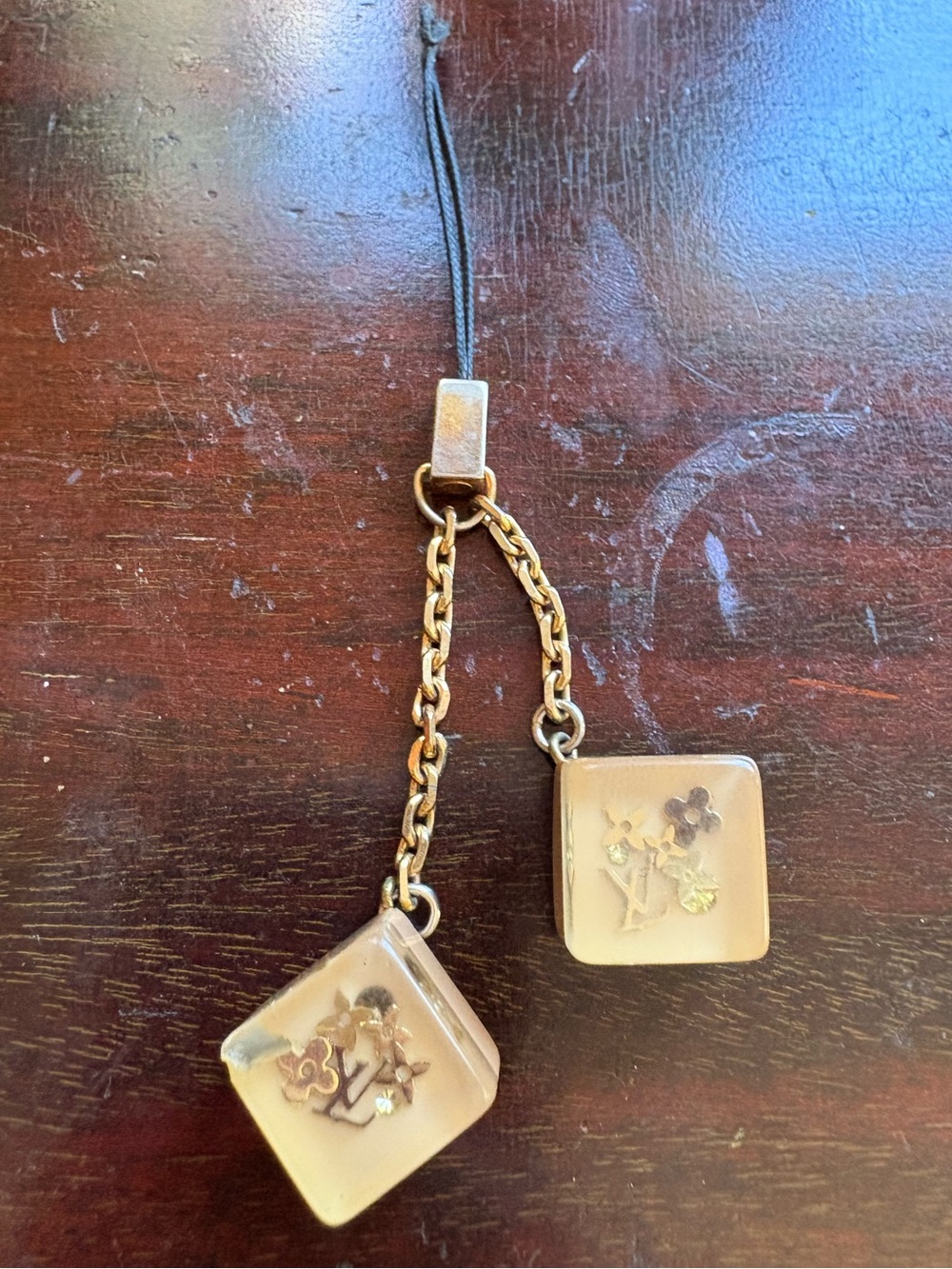 Louis Vuitton LV Floral Resin Phone or Bag Charm